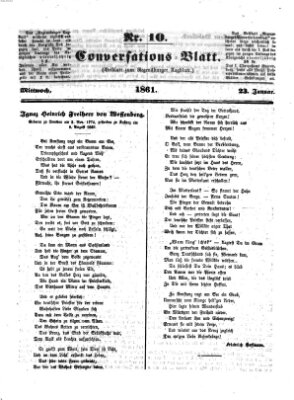 Regensburger Conversations-Blatt (Regensburger Tagblatt) Mittwoch 23. Januar 1861