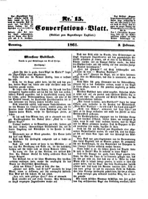 Regensburger Conversations-Blatt (Regensburger Tagblatt) Sonntag 3. Februar 1861