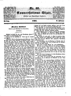 Regensburger Conversations-Blatt (Regensburger Tagblatt) Freitag 8. Februar 1861