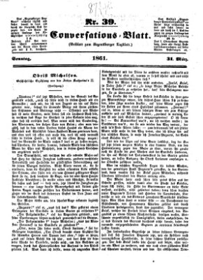 Regensburger Conversations-Blatt (Regensburger Tagblatt) Sonntag 31. März 1861