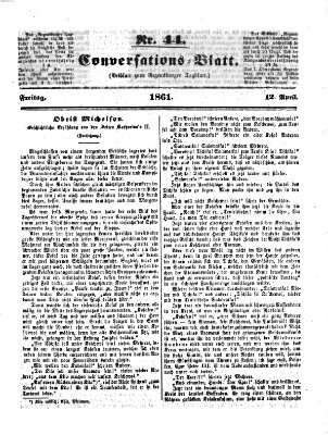 Regensburger Conversations-Blatt (Regensburger Tagblatt) Freitag 12. April 1861