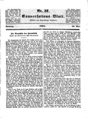 Regensburger Conversations-Blatt (Regensburger Tagblatt) Sonntag 12. Mai 1861