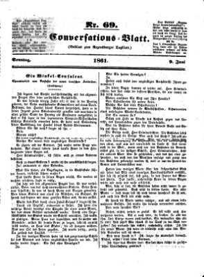 Regensburger Conversations-Blatt (Regensburger Tagblatt) Sonntag 9. Juni 1861