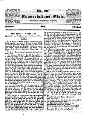 Regensburger Conversations-Blatt (Regensburger Tagblatt) Mittwoch 12. Juni 1861