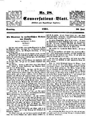 Regensburger Conversations-Blatt (Regensburger Tagblatt) Sonntag 30. Juni 1861