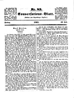 Regensburger Conversations-Blatt (Regensburger Tagblatt) Freitag 12. Juli 1861