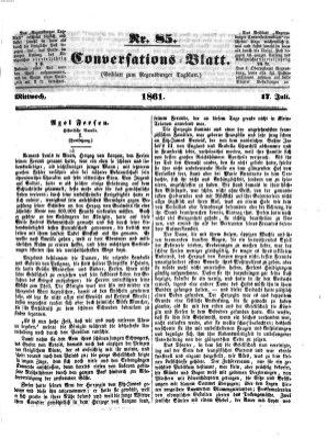 Regensburger Conversations-Blatt (Regensburger Tagblatt) Mittwoch 17. Juli 1861