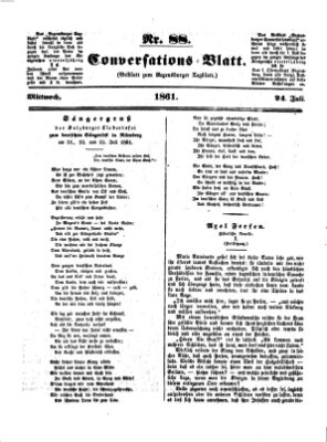 Regensburger Conversations-Blatt (Regensburger Tagblatt) Mittwoch 24. Juli 1861