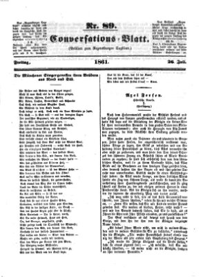 Regensburger Conversations-Blatt (Regensburger Tagblatt) Freitag 26. Juli 1861