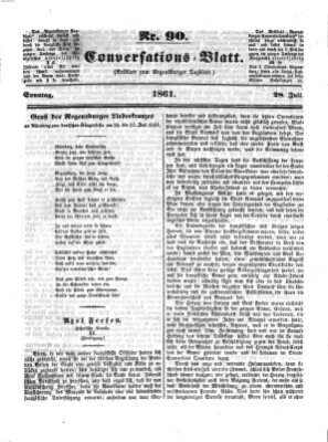 Regensburger Conversations-Blatt (Regensburger Tagblatt) Sonntag 28. Juli 1861