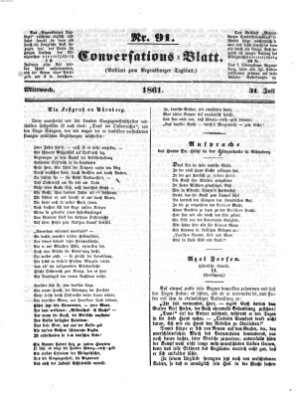 Regensburger Conversations-Blatt (Regensburger Tagblatt) Mittwoch 31. Juli 1861