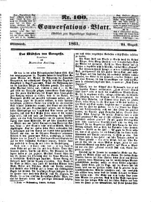 Regensburger Conversations-Blatt (Regensburger Tagblatt) Mittwoch 21. August 1861