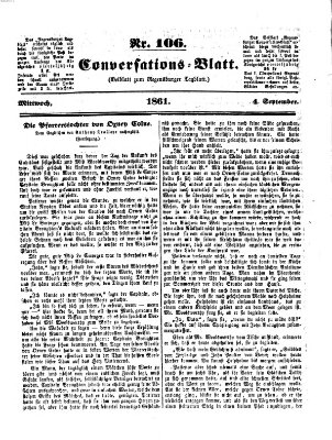 Regensburger Conversations-Blatt (Regensburger Tagblatt) Mittwoch 4. September 1861