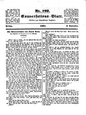 Regensburger Conversations-Blatt (Regensburger Tagblatt) Freitag 6. September 1861