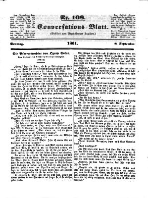 Regensburger Conversations-Blatt (Regensburger Tagblatt) Sonntag 8. September 1861