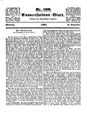 Regensburger Conversations-Blatt (Regensburger Tagblatt) Mittwoch 11. September 1861