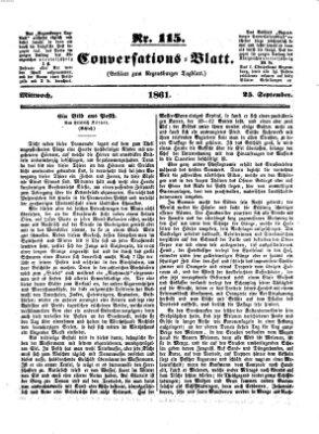 Regensburger Conversations-Blatt (Regensburger Tagblatt) Mittwoch 25. September 1861