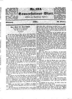 Regensburger Conversations-Blatt (Regensburger Tagblatt) Mittwoch 16. Oktober 1861