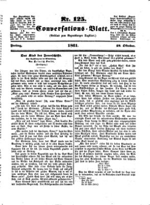 Regensburger Conversations-Blatt (Regensburger Tagblatt) Freitag 18. Oktober 1861