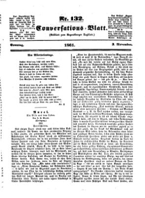 Regensburger Conversations-Blatt (Regensburger Tagblatt) Sonntag 3. November 1861