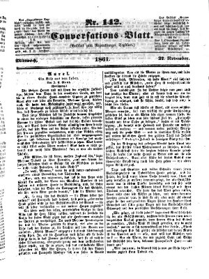 Regensburger Conversations-Blatt (Regensburger Tagblatt) Mittwoch 27. November 1861