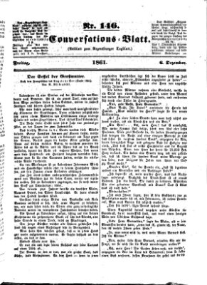 Regensburger Conversations-Blatt (Regensburger Tagblatt) Freitag 6. Dezember 1861