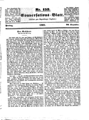 Regensburger Conversations-Blatt (Regensburger Tagblatt) Freitag 20. Dezember 1861