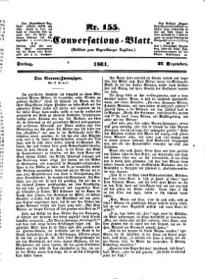 Regensburger Conversations-Blatt (Regensburger Tagblatt) Freitag 27. Dezember 1861