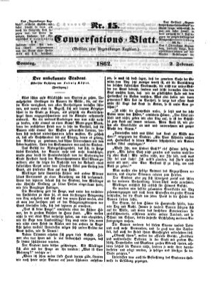 Regensburger Conversations-Blatt (Regensburger Tagblatt) Sonntag 2. Februar 1862