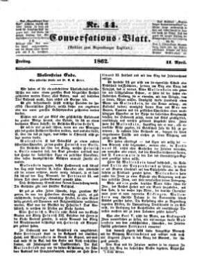 Regensburger Conversations-Blatt (Regensburger Tagblatt) Freitag 11. April 1862