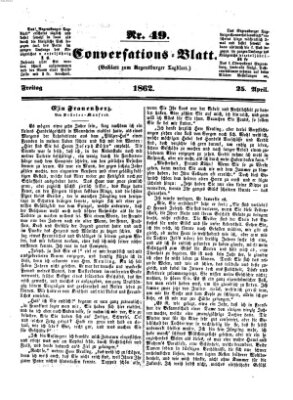 Regensburger Conversations-Blatt (Regensburger Tagblatt) Freitag 25. April 1862