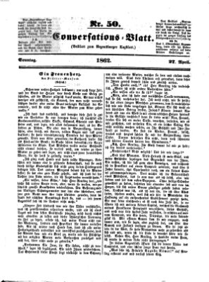 Regensburger Conversations-Blatt (Regensburger Tagblatt) Sonntag 27. April 1862