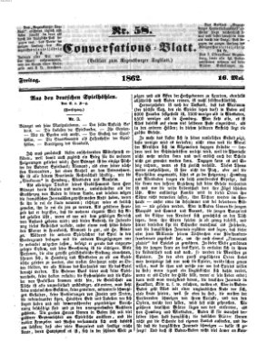 Regensburger Conversations-Blatt (Regensburger Tagblatt) Freitag 16. Mai 1862