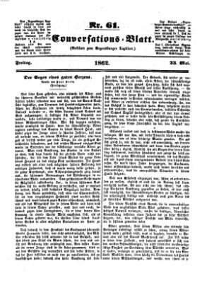 Regensburger Conversations-Blatt (Regensburger Tagblatt) Freitag 23. Mai 1862