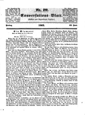 Regensburger Conversations-Blatt (Regensburger Tagblatt) Freitag 13. Juni 1862