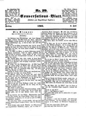 Regensburger Conversations-Blatt (Regensburger Tagblatt) Freitag 4. Juli 1862