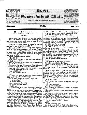 Regensburger Conversations-Blatt (Regensburger Tagblatt) Mittwoch 16. Juli 1862