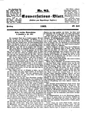 Regensburger Conversations-Blatt (Regensburger Tagblatt) Freitag 18. Juli 1862