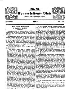 Regensburger Conversations-Blatt (Regensburger Tagblatt) Mittwoch 23. Juli 1862