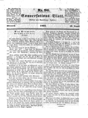 Regensburger Conversations-Blatt (Regensburger Tagblatt) Mittwoch 13. August 1862