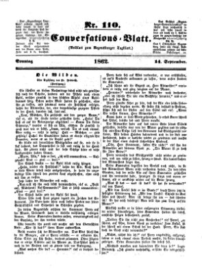 Regensburger Conversations-Blatt (Regensburger Tagblatt) Sonntag 14. September 1862