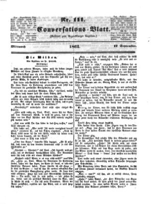 Regensburger Conversations-Blatt (Regensburger Tagblatt) Mittwoch 17. September 1862