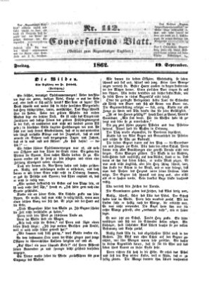 Regensburger Conversations-Blatt (Regensburger Tagblatt) Freitag 19. September 1862