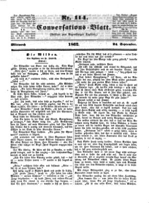 Regensburger Conversations-Blatt (Regensburger Tagblatt) Mittwoch 24. September 1862