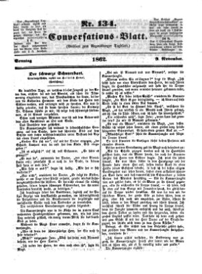 Regensburger Conversations-Blatt (Regensburger Tagblatt) Sonntag 9. November 1862