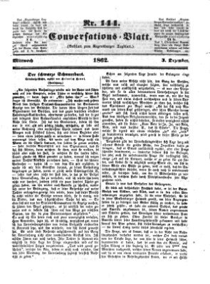 Regensburger Conversations-Blatt (Regensburger Tagblatt) Mittwoch 3. Dezember 1862