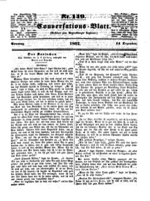 Regensburger Conversations-Blatt (Regensburger Tagblatt) Sonntag 14. Dezember 1862