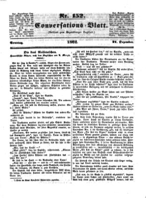 Regensburger Conversations-Blatt (Regensburger Tagblatt) Sonntag 21. Dezember 1862