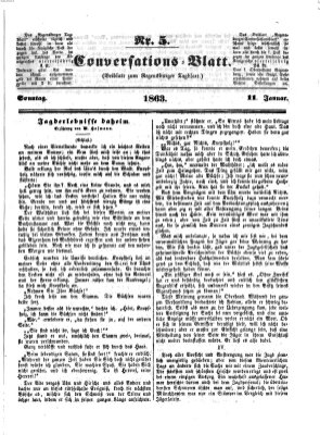 Regensburger Conversations-Blatt (Regensburger Tagblatt) Sonntag 11. Januar 1863