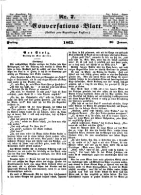 Regensburger Conversations-Blatt (Regensburger Tagblatt) Freitag 16. Januar 1863